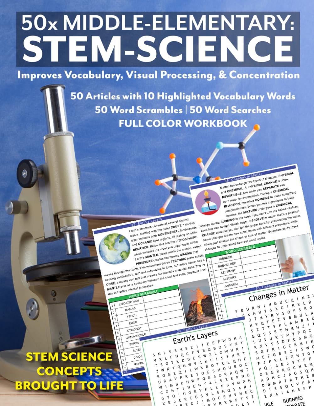 Cover of 50x Middle Elementary: STEM-Science
